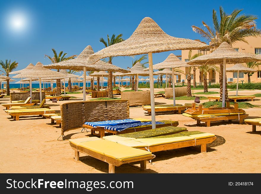 Beautiful tropical beach in the Egypt. Beautiful tropical beach in the Egypt.