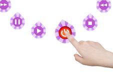 Pressing Power Icon Button Royalty Free Stock Photos Pressing Power Icon Button Royalty Free Stock Photos