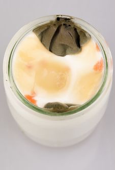 Yogurt With Mold Royalty Free Stock Photos Yogurt With Mold Royalty Free Stock Photos