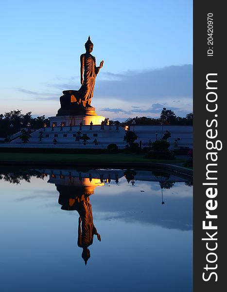 Buddha Buddhist pagoda style in the district of the province. Nakhon Pathom Province, Thailand. Buddha Buddhist pagoda style in the district of the province. Nakhon Pathom Province, Thailand.