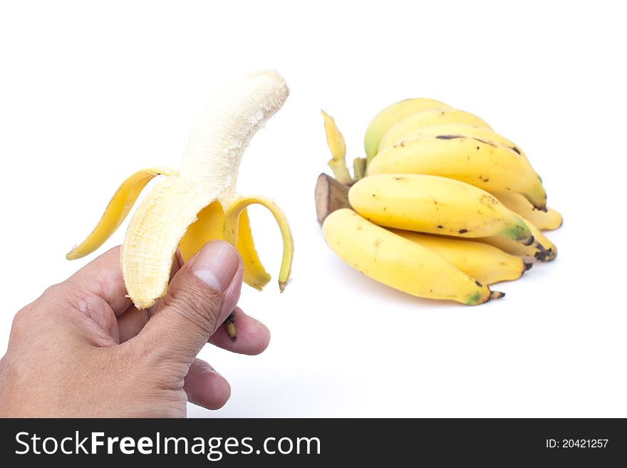 Banana isolated on a white background. Banana isolated on a white background