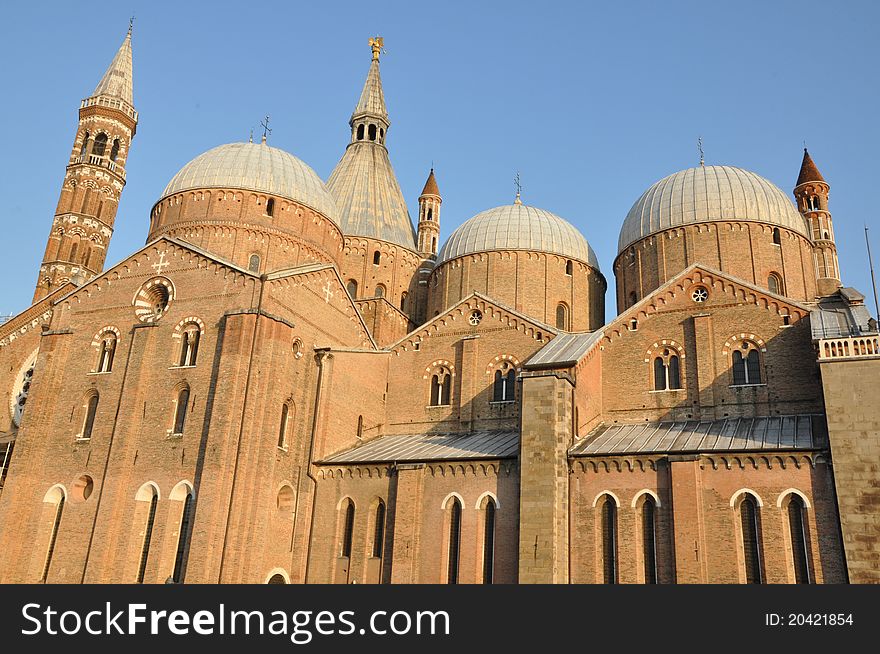 Sacred architecture, the walls of the Basilica in Padua