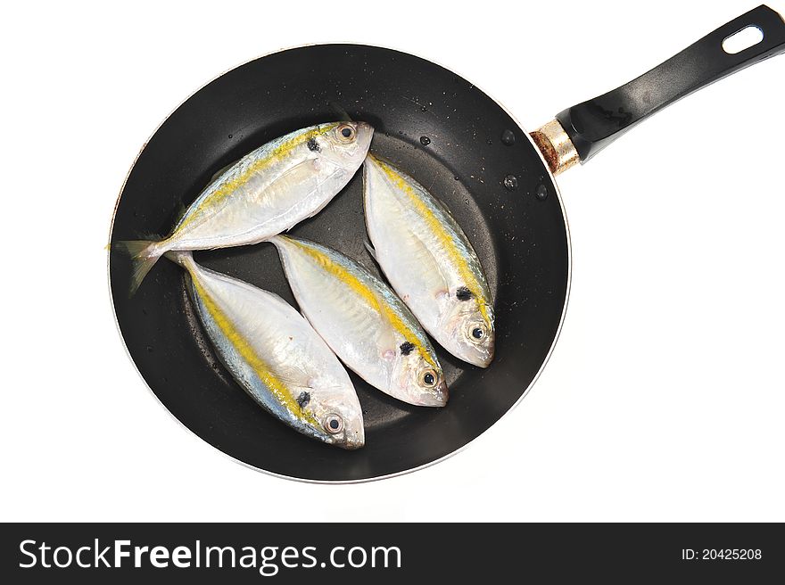 Cooking Fishes In A Frying Pan