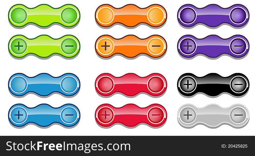 Abstract multicolor button for web. Abstract multicolor button for web
