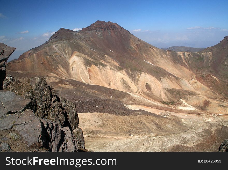 The highest Armenian peak (4090 m) in August. The highest Armenian peak (4090 m) in August