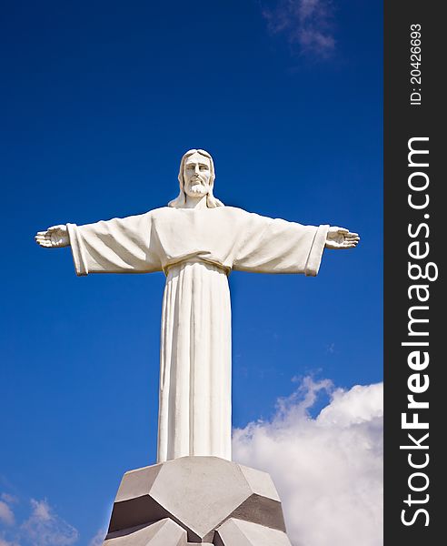 Statue of the Christ located near a church in the city of Ive (the Grodno area, Belarus)