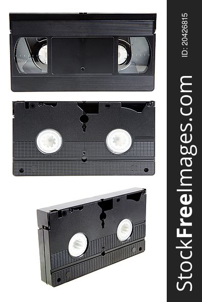 Black videocassette for videorecorders (become outdated, isolated)