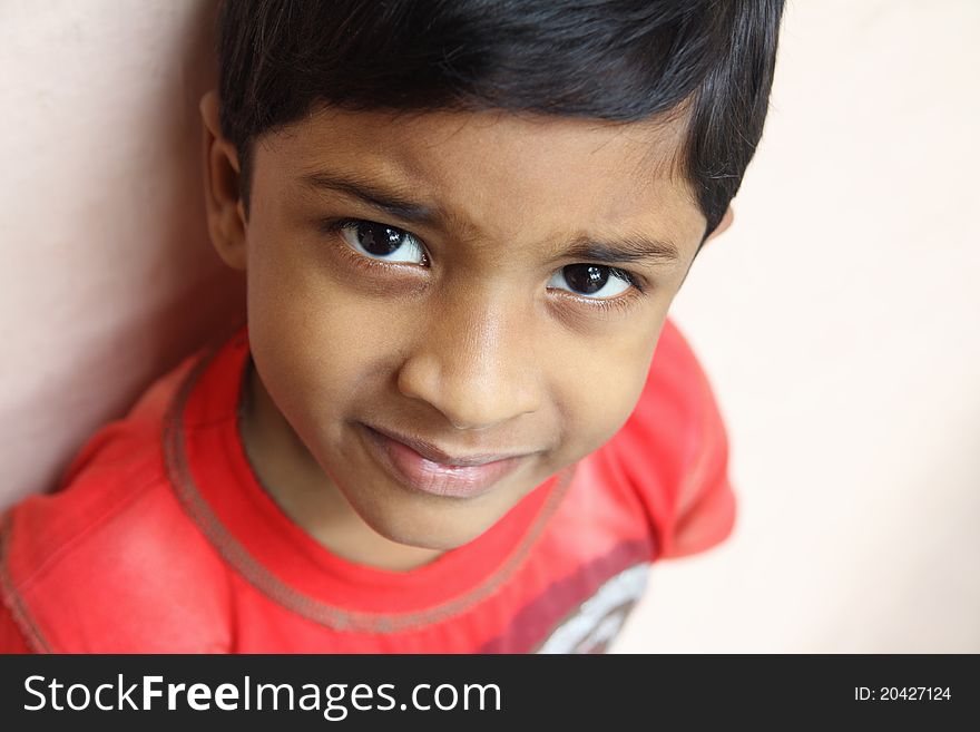 Portrait of Indian Cute Boy