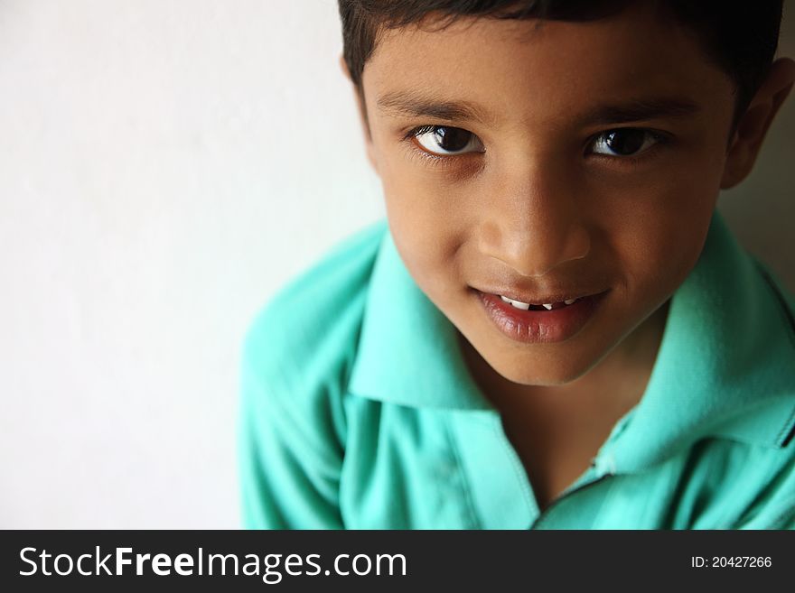 Portrait of Cute Indian Little Boy