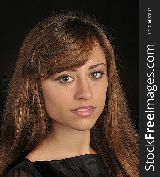 In studio portrait of a beautiful Hispanic Woman. In studio portrait of a beautiful Hispanic Woman