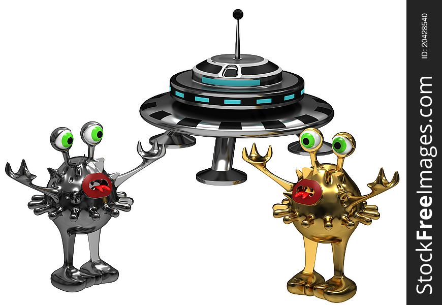 Fun space aliens with UFO