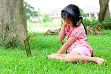 Young Girl Listening To Music Royalty Free Stock Photo Young Girl Listening To Music Royalty Free Stock Photo