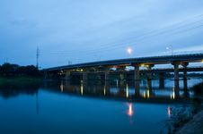 Thai River Crossing Bridge Stock Image Thai River Crossing Bridge Stock Image
