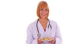 Tablets On A Plate Stock Photos Tablets On A Plate Stock Photos