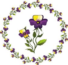 Decor With Pansies Stock Photos Decor With Pansies Stock Photos