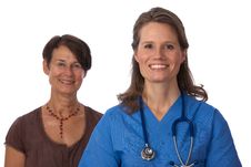 Young Female Doctor With Senior Patient Royalty Free Stock Image Young Female Doctor With Senior Patient Royalty Free Stock Image
