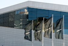 The Oslo Opera Flags Royalty Free Stock Photos The Oslo Opera Flags Royalty Free Stock Photos