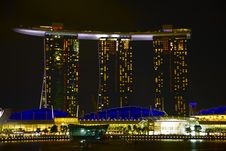 Marina Bay Night View Singapore Stock Photos Marina Bay Night View Singapore Stock Photos