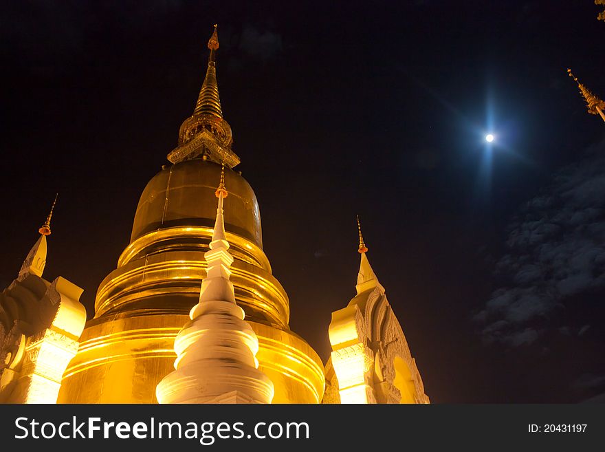 Watsuandok temple in night scenes