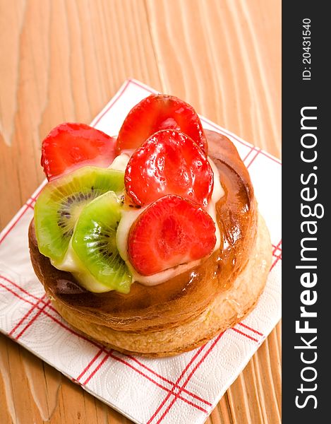 French cake with fresh fruits