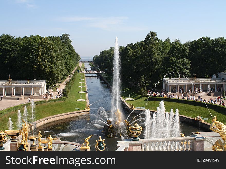 Fountains at Summer Palace, St Petersburg