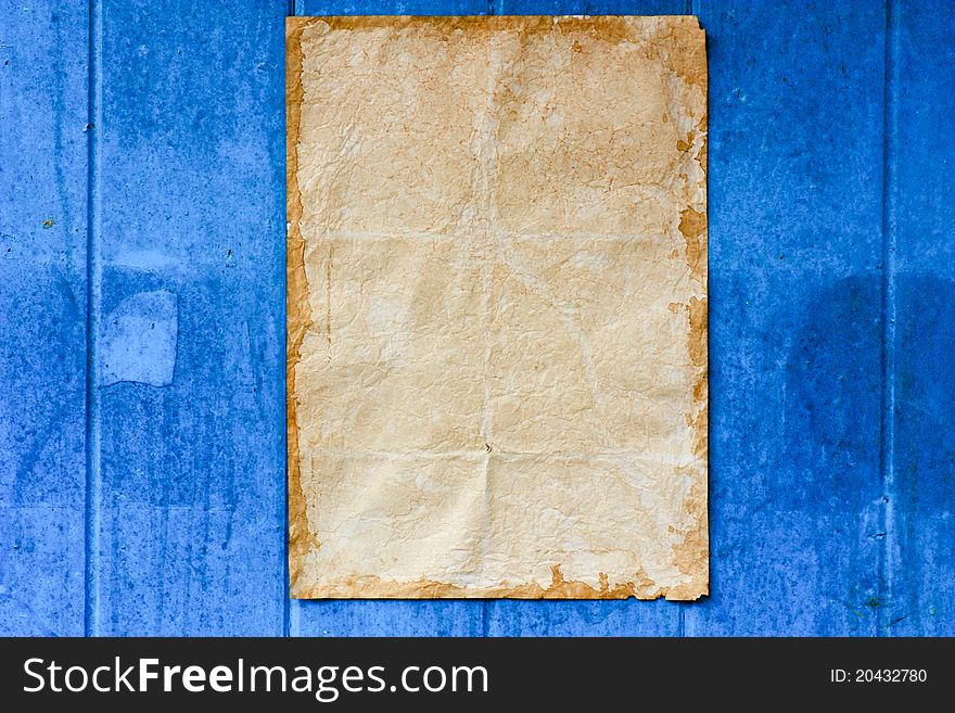 Classic crumpled vintage paper background