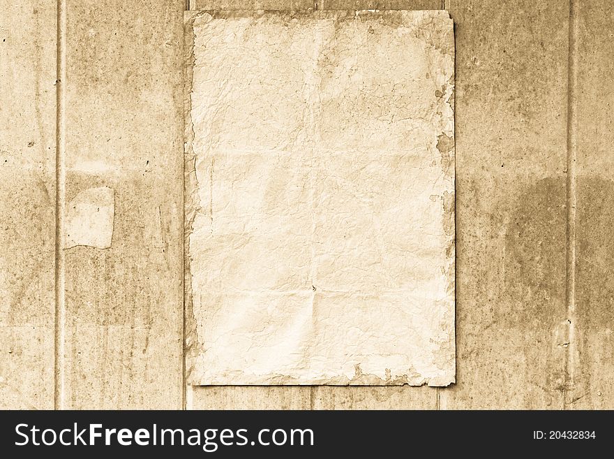 Classic crumpled vintage paper background