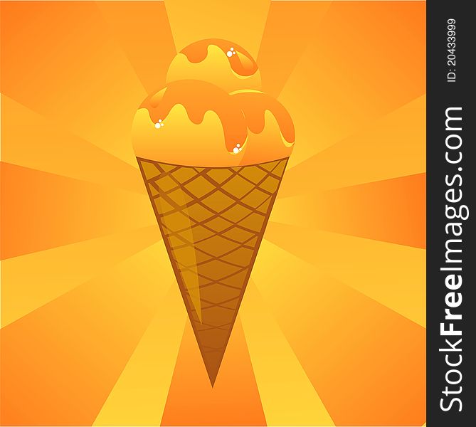 Orange Ice-cream Background