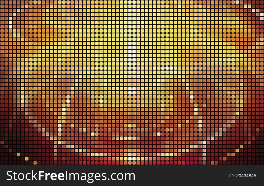 Vector illustration. Abstract mosaic background with glowing effect. Vector illustration. Abstract mosaic background with glowing effect