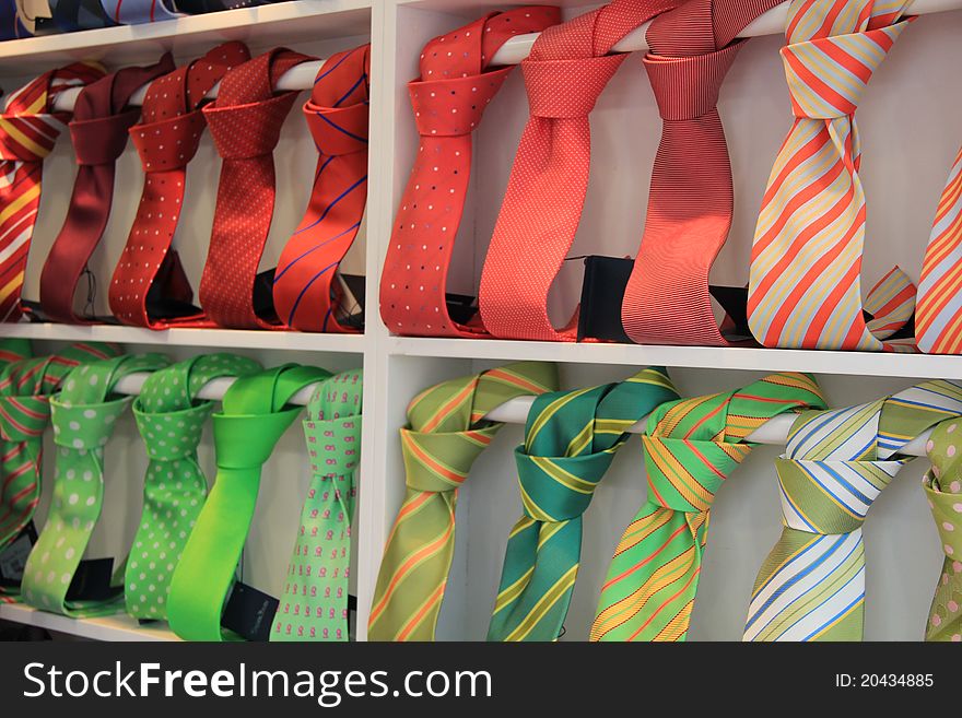 Ties in the shop