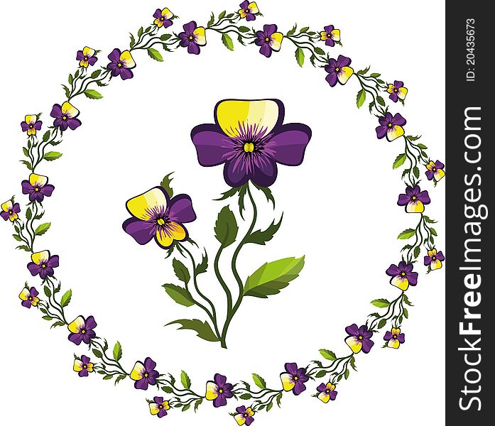 Decor with pansies