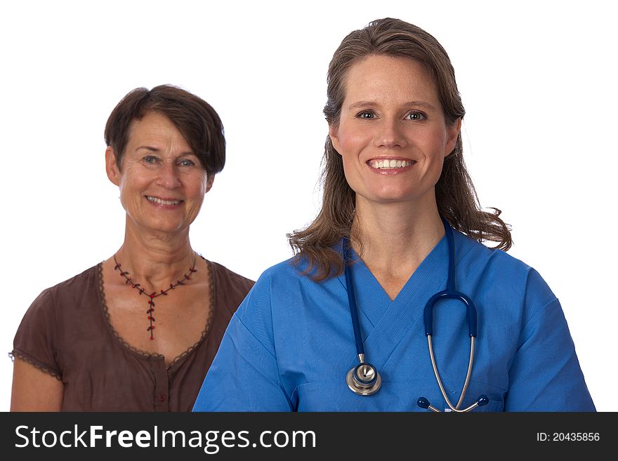 Young Female Doctor With Senior Patient