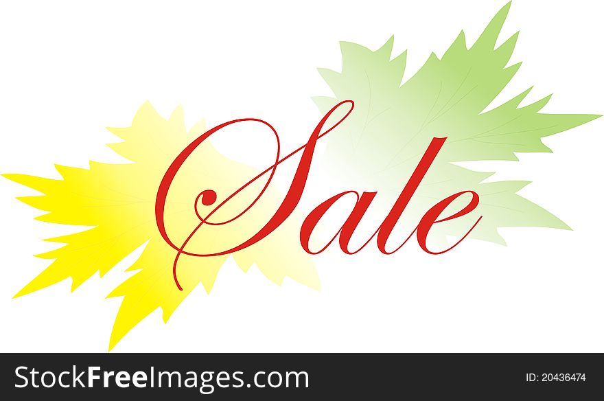 Summer sale on a white background