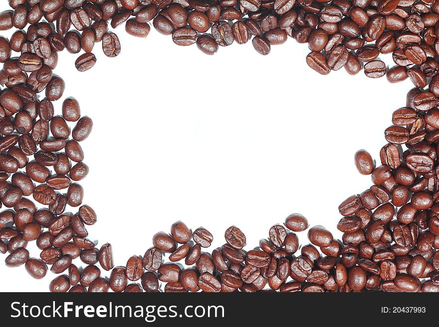 Brown coffee beans for background