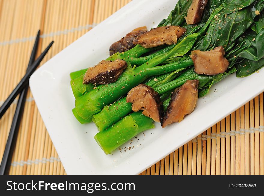 Luxurious Chinese style vegetable and mushroom delicacy. Luxurious Chinese style vegetable and mushroom delicacy.