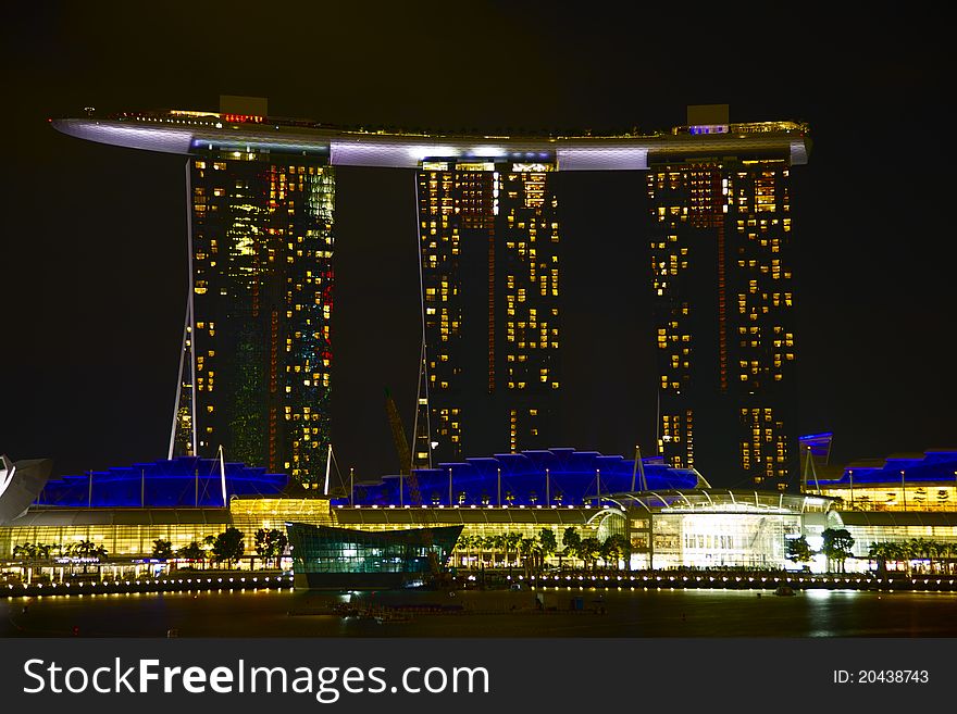 Marina bay night view Singapore