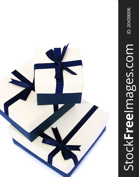 Present boxes on white background.