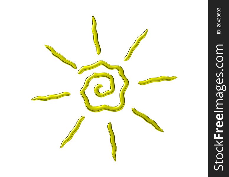 Sun logo isolate on white background