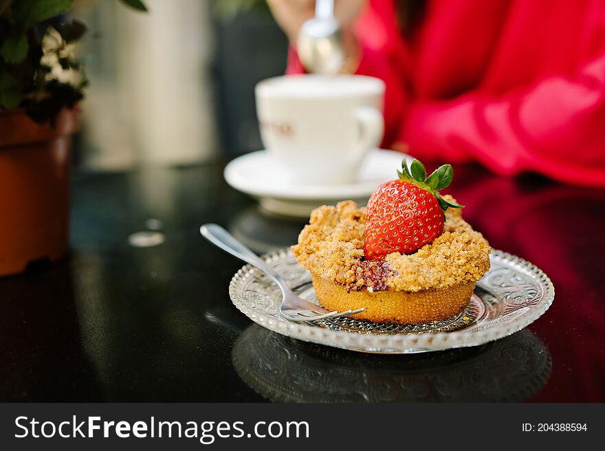 Coffee in a Cup. Hand with a Cup of coffee, Italy, Italian cuisine