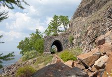 Old Railroad Tunnel Near Lake Baikal Royalty Free Stock Photography Old Railroad Tunnel Near Lake Baikal Royalty Free Stock Photography