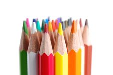 Colored Pencils Tips Stock Photography