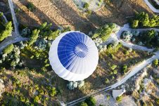 From Above Blue White Hot Air Balloon Stock Photos From Above Blue White Hot Air Balloon Stock Photos