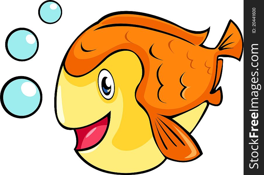Illustration cartoon of a fish vector file. Illustration cartoon of a fish vector file