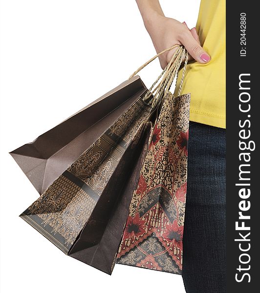 Woman Hand Holding Shopping Bag