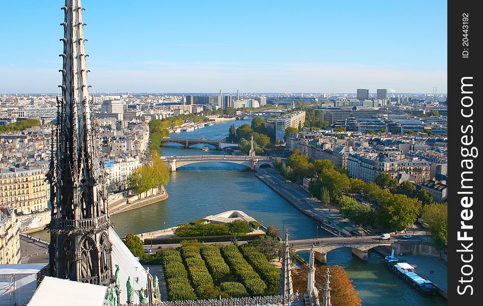 View from Notre Dame De Paris