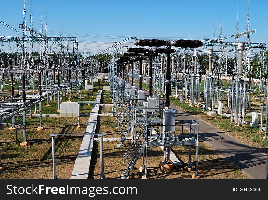 Type on the open switching center of electrical substation. Type on the open switching center of electrical substation