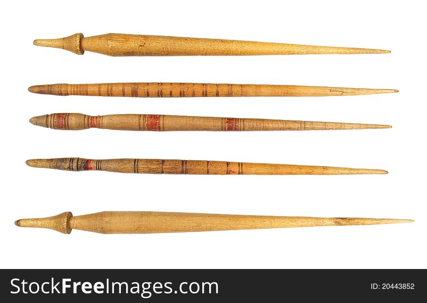 Set of wooden Spindle