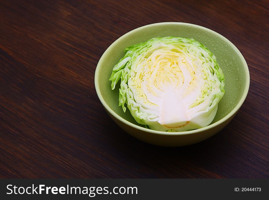 Image of white cabbage in bowl