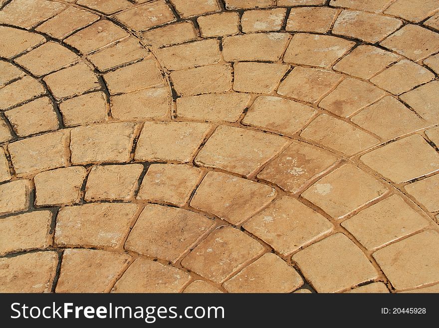 Petal-like brick road under Residential buildings in singapore