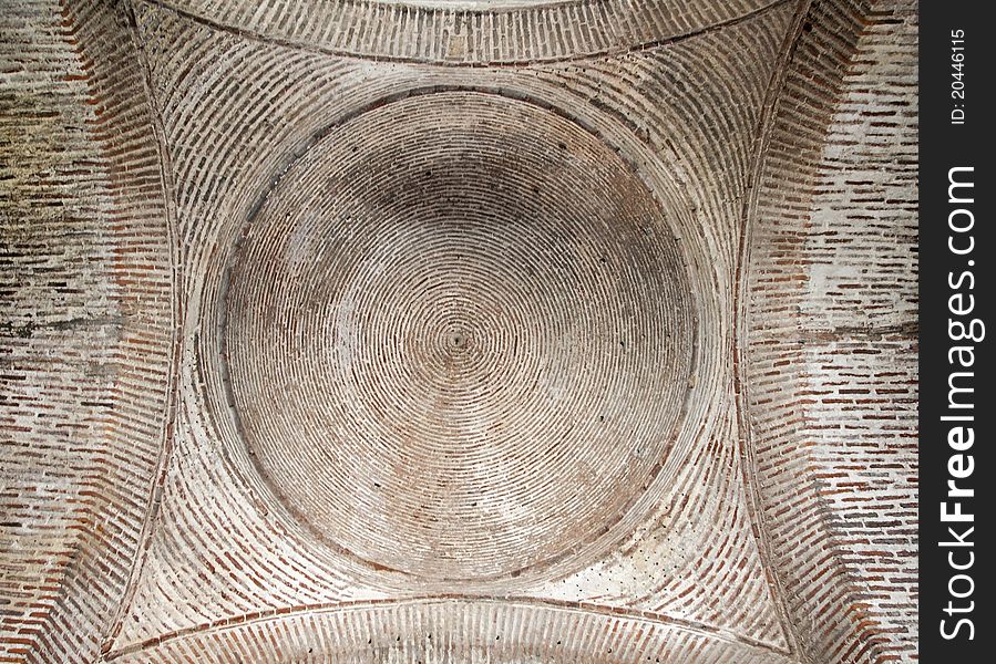 Architectural detail of intricate brickwork of entrance dome of Topkapi Palace, Istanbul Turkey, landscape. Architectural detail of intricate brickwork of entrance dome of Topkapi Palace, Istanbul Turkey, landscape